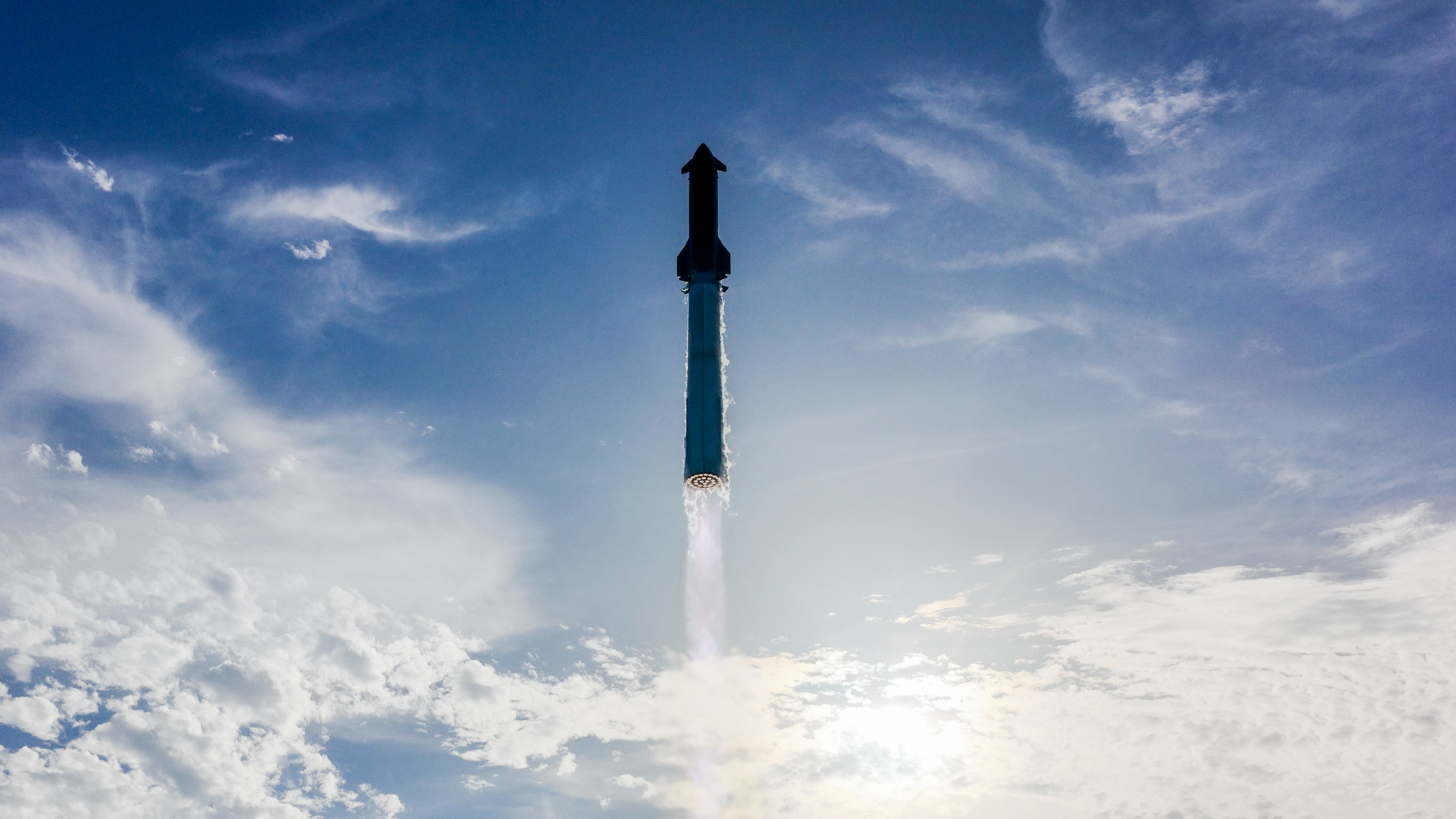 SpaceX's Starship megarocket launches on its 10th-ever test flight, on Aug. 26, 2025.